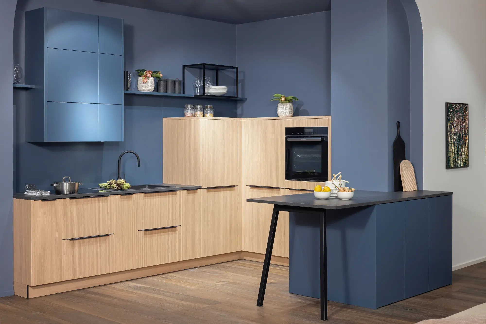 HÄCKER Concept10 Linea Eiche Balticblau